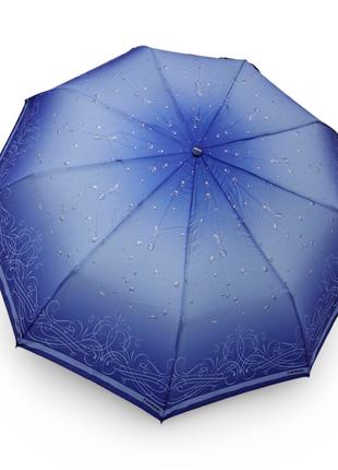 Жіноча парасолька Toprain напівавтомат з краплями дощу #04211