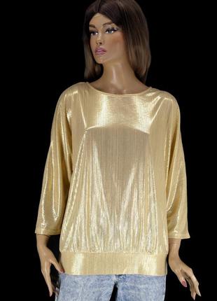 Красивая золотистая блузка "jasambac". размер 2xl.