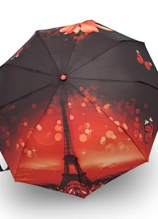 Жіноча парасолька Susino напівавтомат Ейфелева вежа #030253