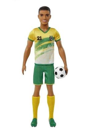 Кен футболист с мячем barbie soccer ken doll, оригинал от mattel