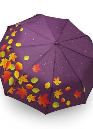 Жіноча парасолька Susino напівавтомат осіннє листя #030295