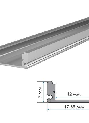 Профиль алюминиевый для светодиодной ленты 2м ПФ-15