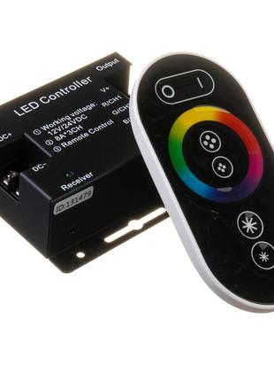 LED контроллер светодиодный RGB 24 А-12Вт (Radio 6 кнопок) черный