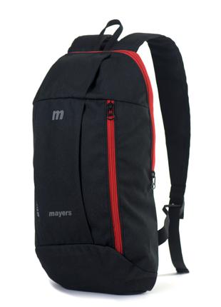 Молодежный рюкзак черный с красной молнией в спортивном стиле ...