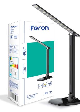 Настільний світлодіодний світильник Feron DE1725 чорний