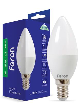 Світлодіодна лампа Feron LB-737 6Вт E14 4000K
