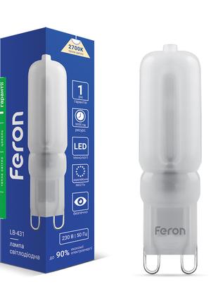 Світлодіодна лампа Feron LB-431 4Вт G9 2700K