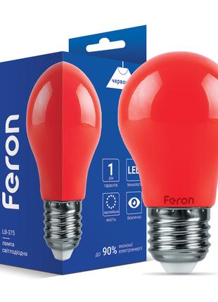 Світлодіодна лампа Feron LB-375 3Вт E27 червона