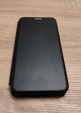 Чехол книжка для Xiaomi Redmi 5 черный с царапиной