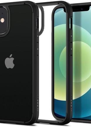 Чехол Spigen Crystal Hybrid Matte Black для iPhone 12 mini КОРЕЯ!