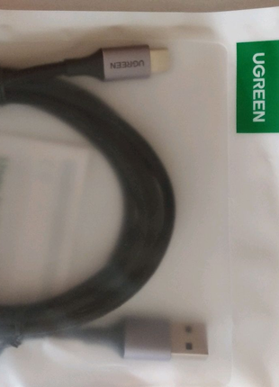 Кабель UGREEN US288 USB-A 2.0 to USB-C Cable Nickel Plating Alumi