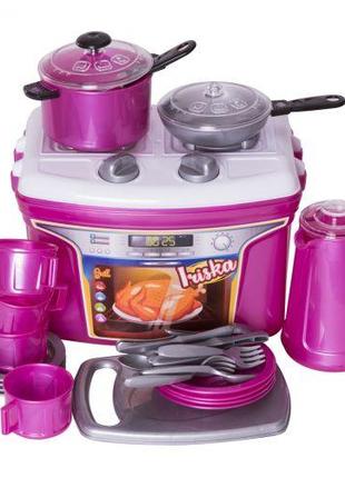Набор посуды Дачная кухня розовая