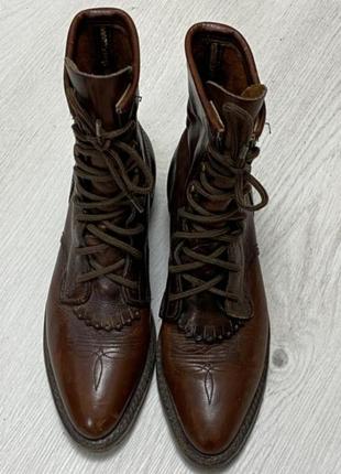 Кожаные ботинки leather appers.размер 41-42.ботинки,сапоги