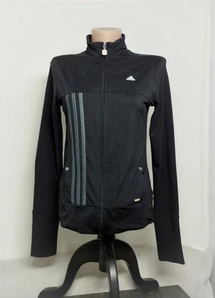 Adidas чорна спортивна кофта на блискавці оригінал
