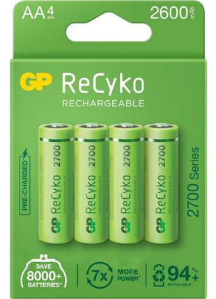 Акумулятори GP Recyko AA 2600 mAh, 300 циклів (паковання: бліс...