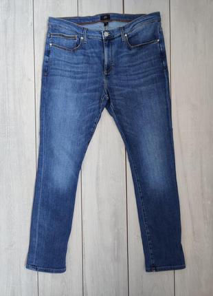 Стрейчевые синие джинсы w 38 r пояс 47 см супер скини
