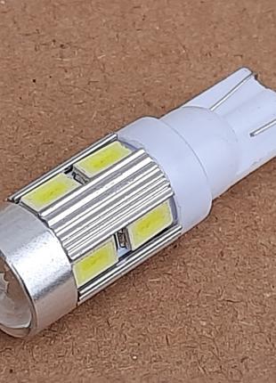 Лампа габарит светодиодная с линзой T10 1.5W W5W