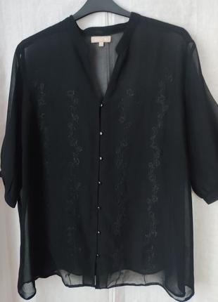 Блуза  шовкова з вишивкою daxon  роз. 62