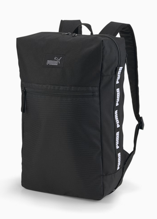Чорний рюкзак puma evo essentials box backpack 24л новий оригі...