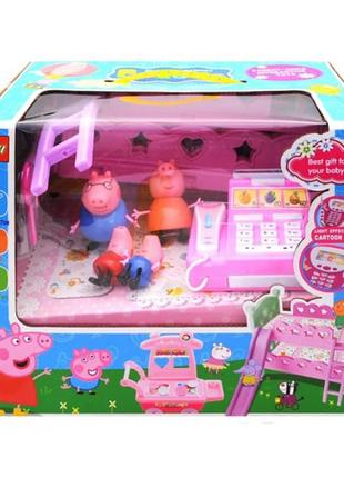 Игровой набор "свинка пеппа с семьей" ym88-08 в коробке
