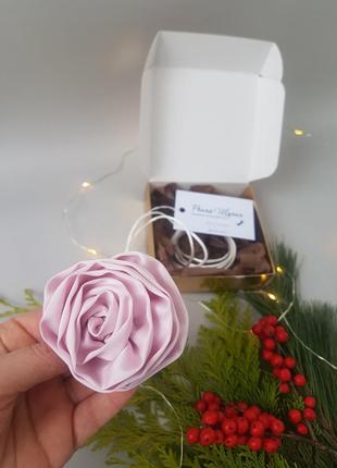 Чокер роза розовая из искусственного шелка армани - 6-6,5 см