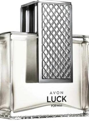 Туалетна вода luck for him avon 75 ml