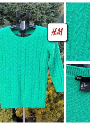 H&amp;m стильный вязаный/ коси свитер кофта фуксия альпака акр...