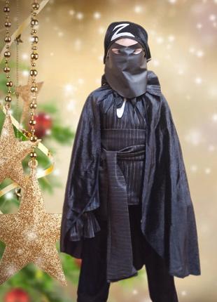 Чорний карнавальний костюм для хлопчика 128/134 костюм маска З...