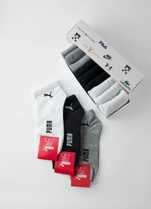 Подарунковий комплект чоловічих шкарпеток puma 9 пар 41-45 роз...