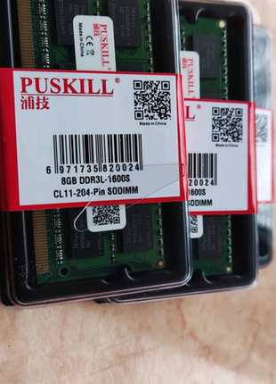 Оперативна пам'ять SODIMM DDR3L 1600MHz 8Gb, нова, перевірена