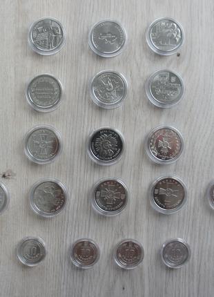 Набор 18 монет НБУ в капсулах Збройні сили України (ЗСУ, ТРО, ССО