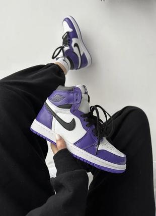 Кроссовки nike air jordan retro 1 high « purple court »