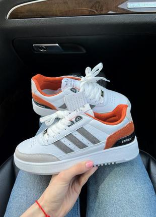 Женские кроссовки adidas spican white/orange