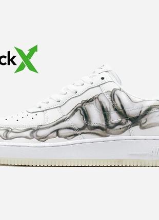 Мужские кроссовки nike air force 1 skeleton white