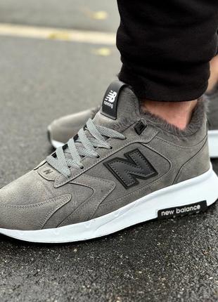 Зимові чоловічі кросівки new balance (сірі) зима