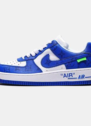 Женские кроссовки louis vuitton x nike air force 1 low blue