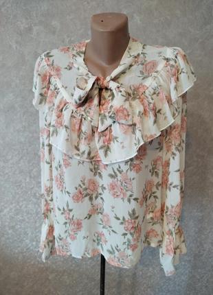 Женская блузка с цветочным принтом, s
