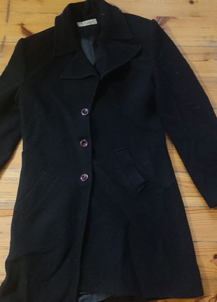 Пальто зимове чорне жіноче, розмір s, m