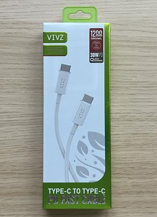 USB Type C - USB Type C VIVZ PD FAST Charging белый кабель для...