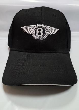 Кепка BENTLEY черная, бейсболка с логотипом авто BENTLEY