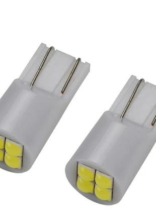 Светодиодные LED лампочки HL10 с цоколем T10 (W5W, 9V-12V, БЕЛ...