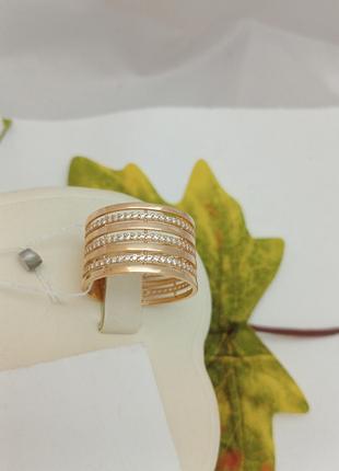 Золотое кольцо широкое 10 мм. арт. 812497 от компании Ukr-Gold