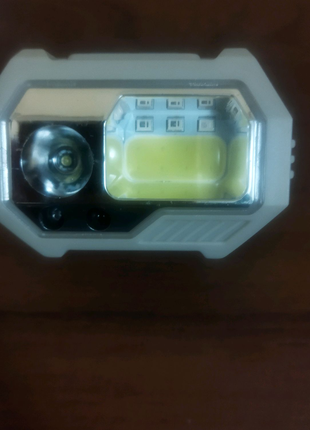 Ліхтар налобний акумуляторний з датчиком руху
та червоним світлом
