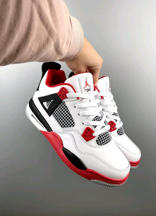 ❄️ Nike Air Jordan 4 Retro White Red Fur