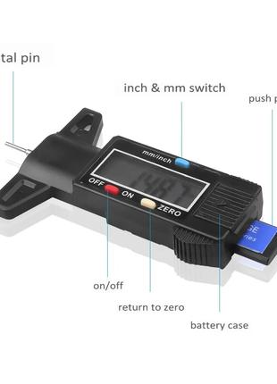 Вимірювач глибини протектора для автомобільних шин, цифровий