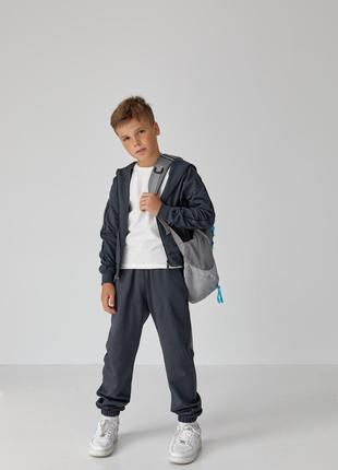 Детский спортивный костюм для мальчика графит р.134 439054