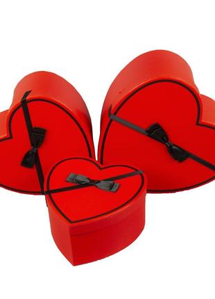 Подарункова коробка серце - червоне 27x27x12cm W5975 №1