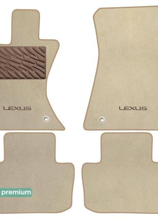 Двухслойные коврики Sotra Premium Beige для Lexus IS (mkIII)(п...