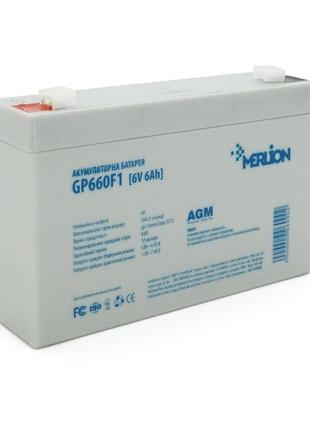Акумуляторна батарея Merlion AGM GP660F1 6V 6Ah