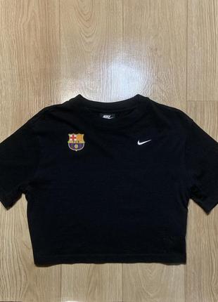 Nike fc barcelona ribbed футболка топ